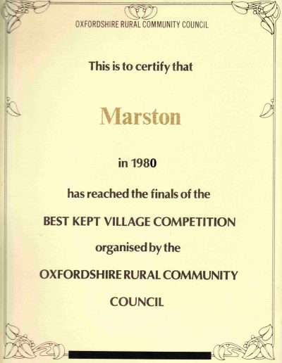 Best Kept Village 1980